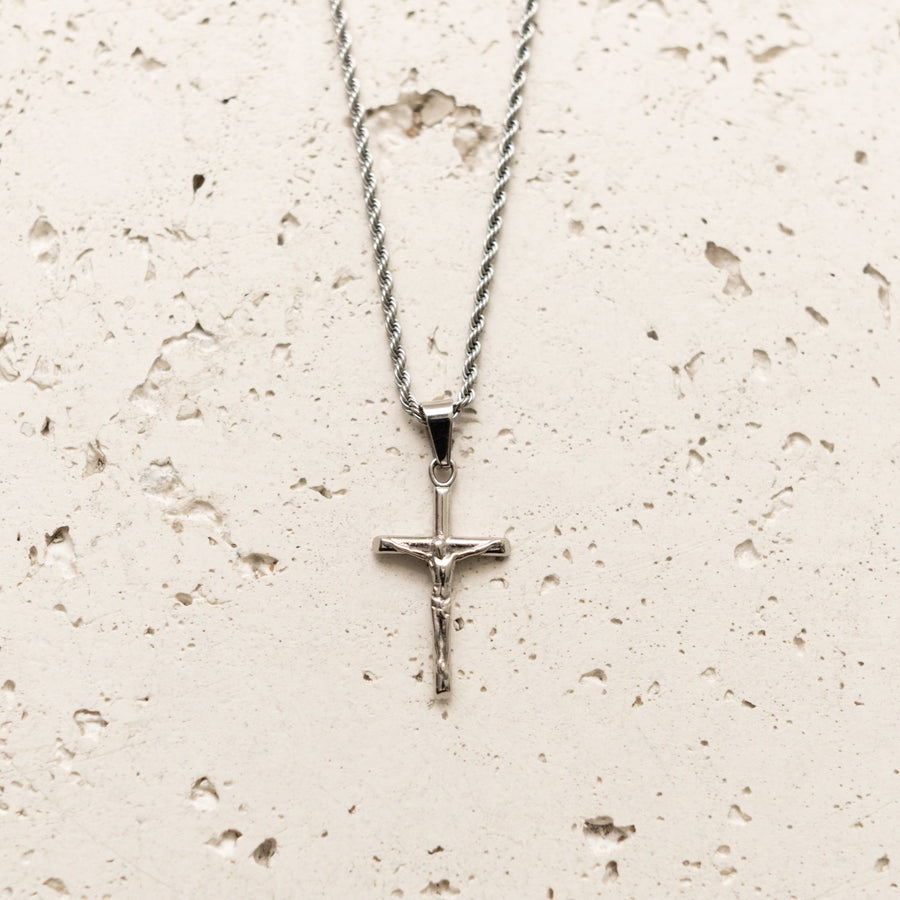 Micro Crucifix Pendant (Silver)