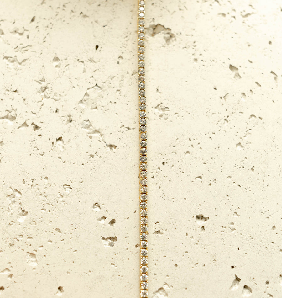 3mm Tennis Bracelet (Gold)