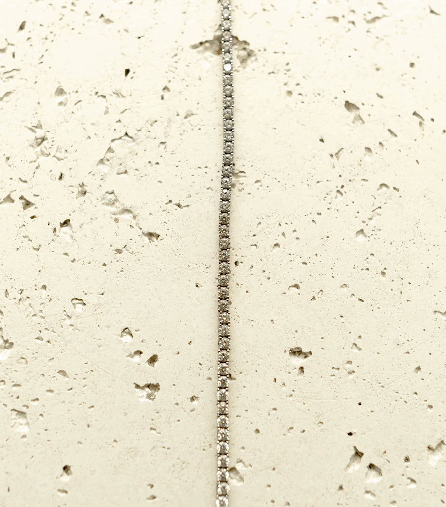 3mm Tennis Bracelet (Silver)