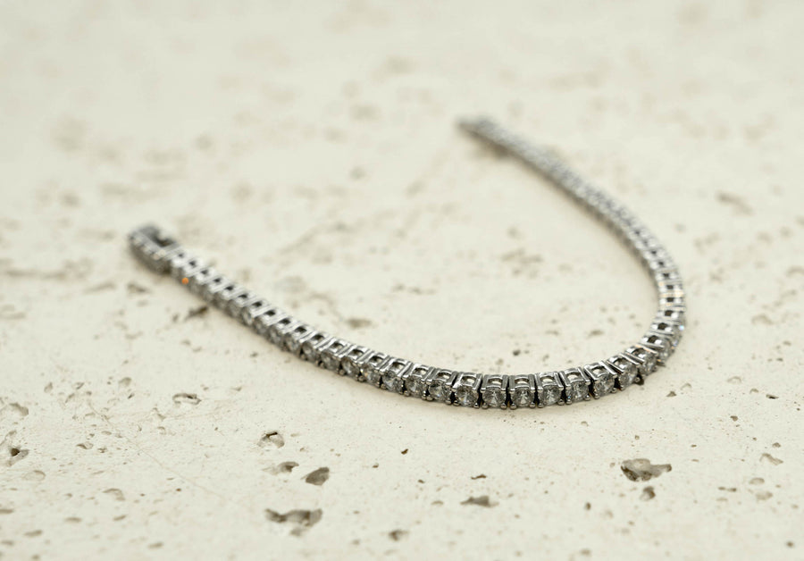 3mm Tennis Bracelet (Silver)