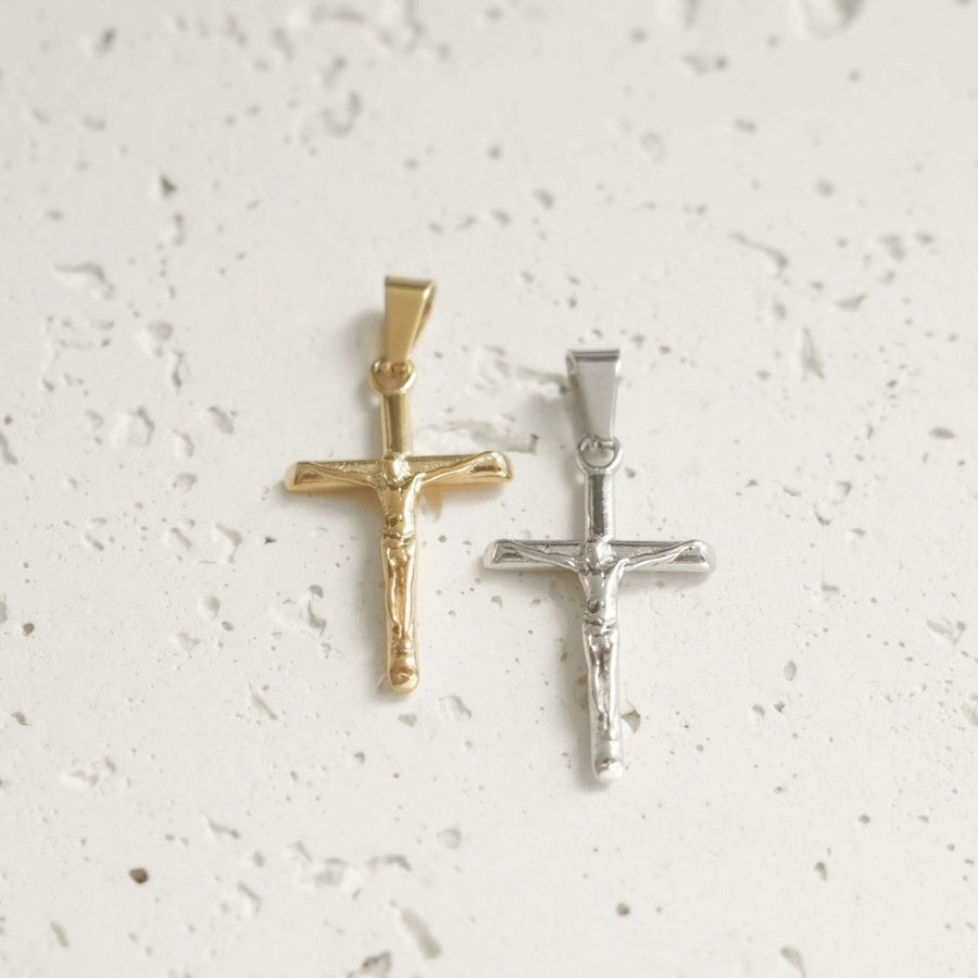 Micro Crucifix Pendant (Gold)