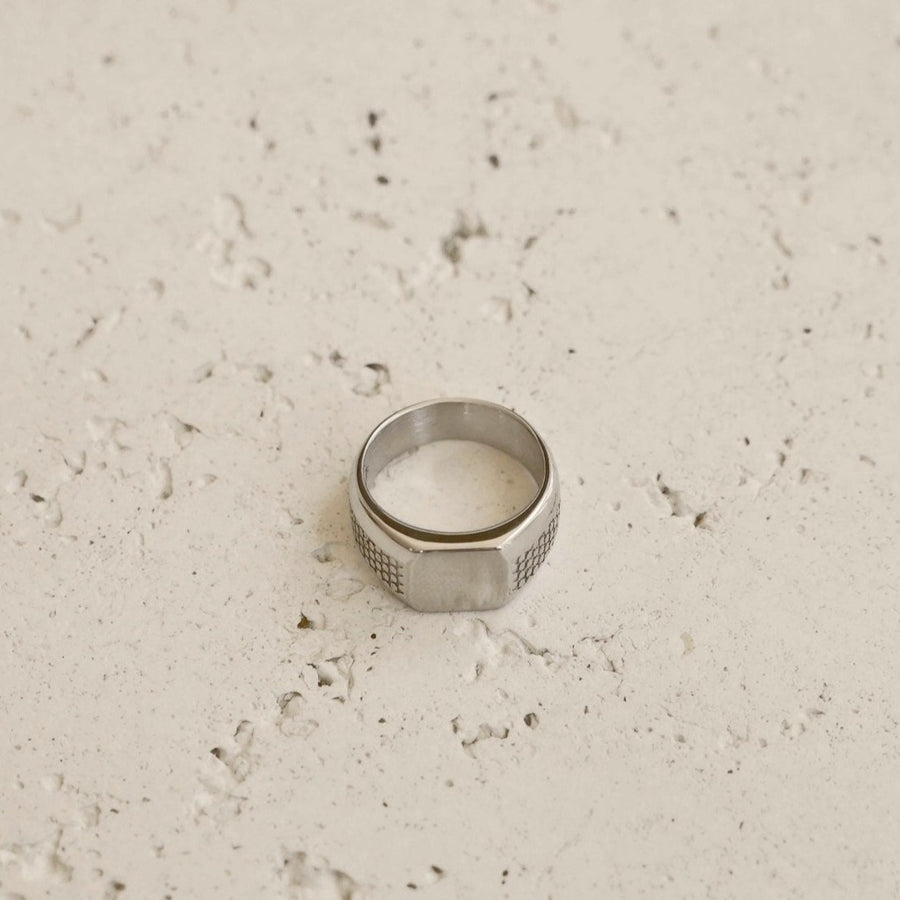 Signet Textured Ring (Silver)